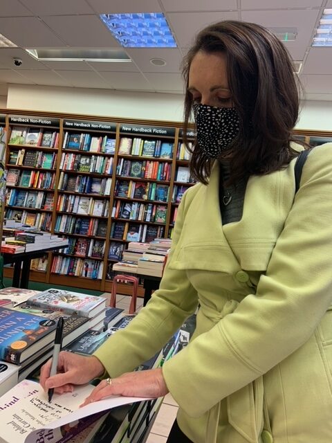 Carolyn Mandache signing books at Waterstones