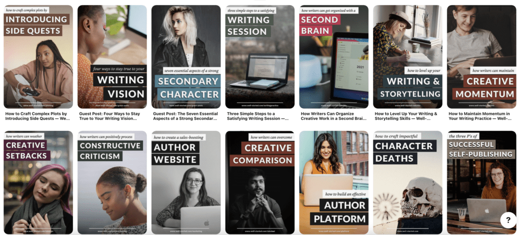 How to use Pinterest as a writer pins examples