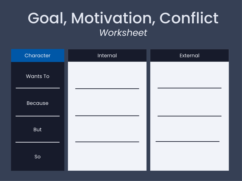 goal motivation conflict worksheet