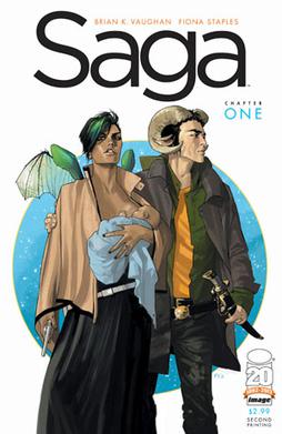 Saga by Brian K Vaughan and Fiona Staples